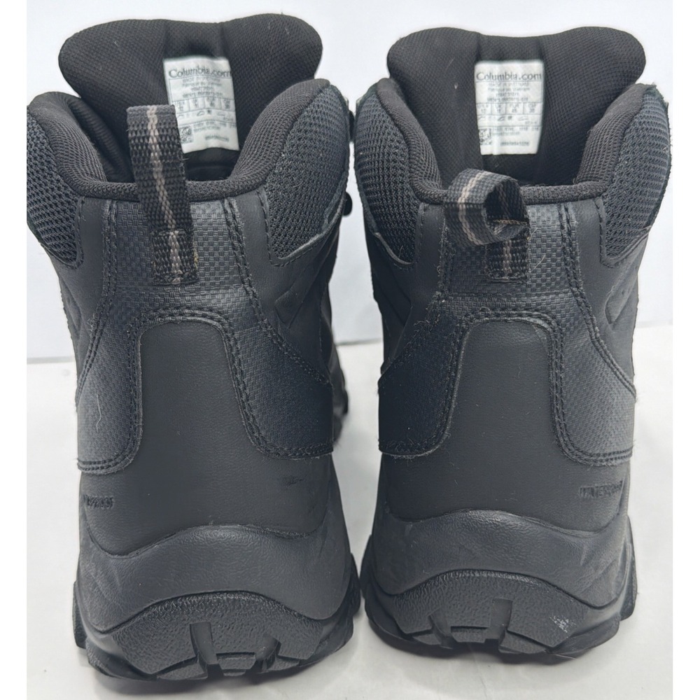Columbia Men's Black Mid Hiking Boots Size 12 Leather Lace Up BM3970-011 - Picture 13 of 14